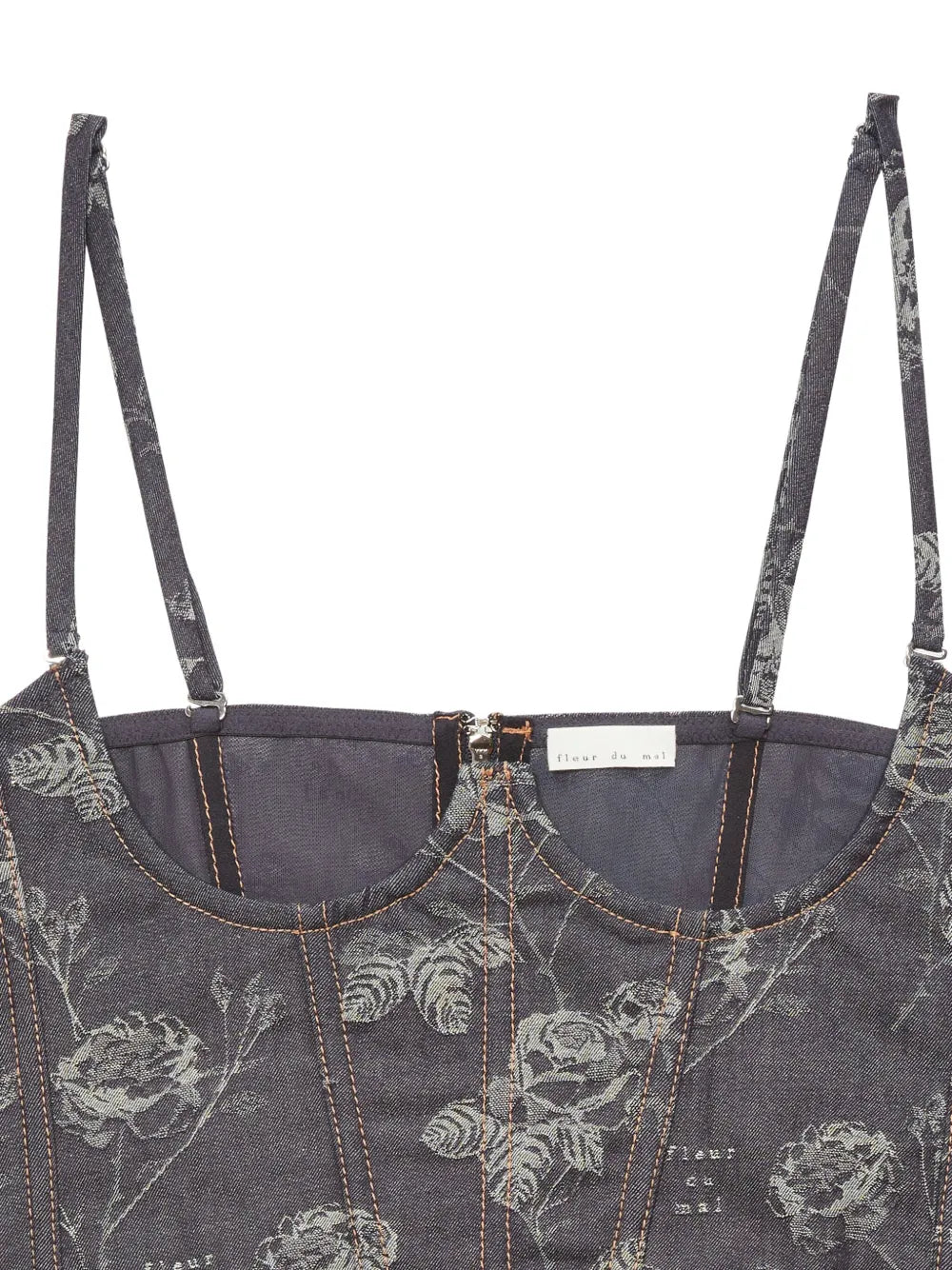 No Cup Jacquard Bustier