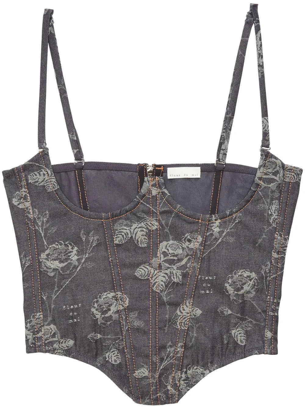 No Cup Jacquard Bustier