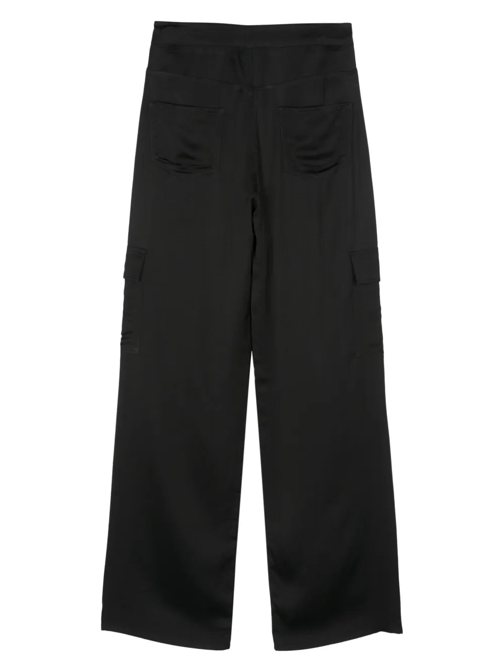 Satin Straight Cargo Pants