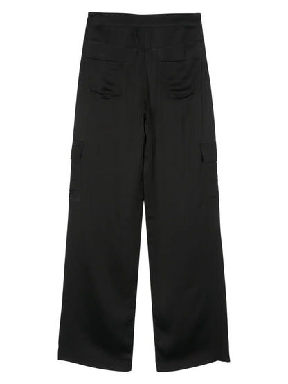 Satin Straight Cargo Pants