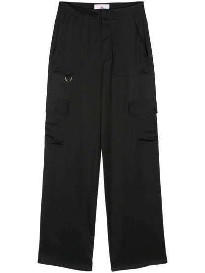 Satin Straight Cargo Pants