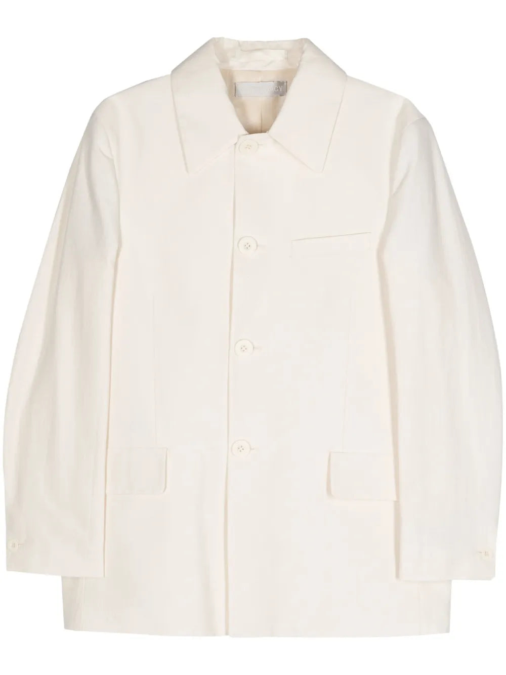 Button-Up Cotton-Blend Jacket