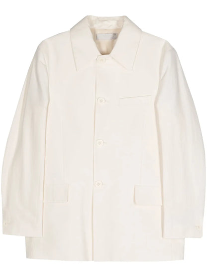 Button-Up Cotton-Blend Jacket