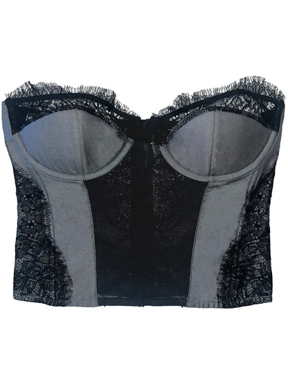 Poplin Plunge Bustier