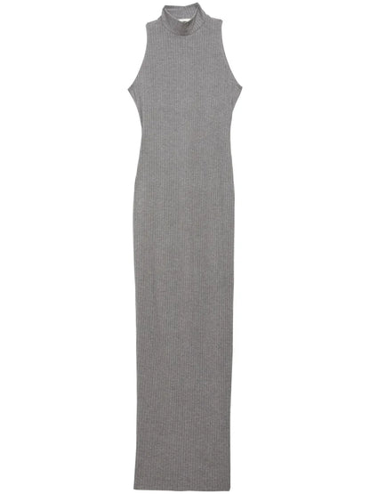 Ribbed Racer Maxi Dress