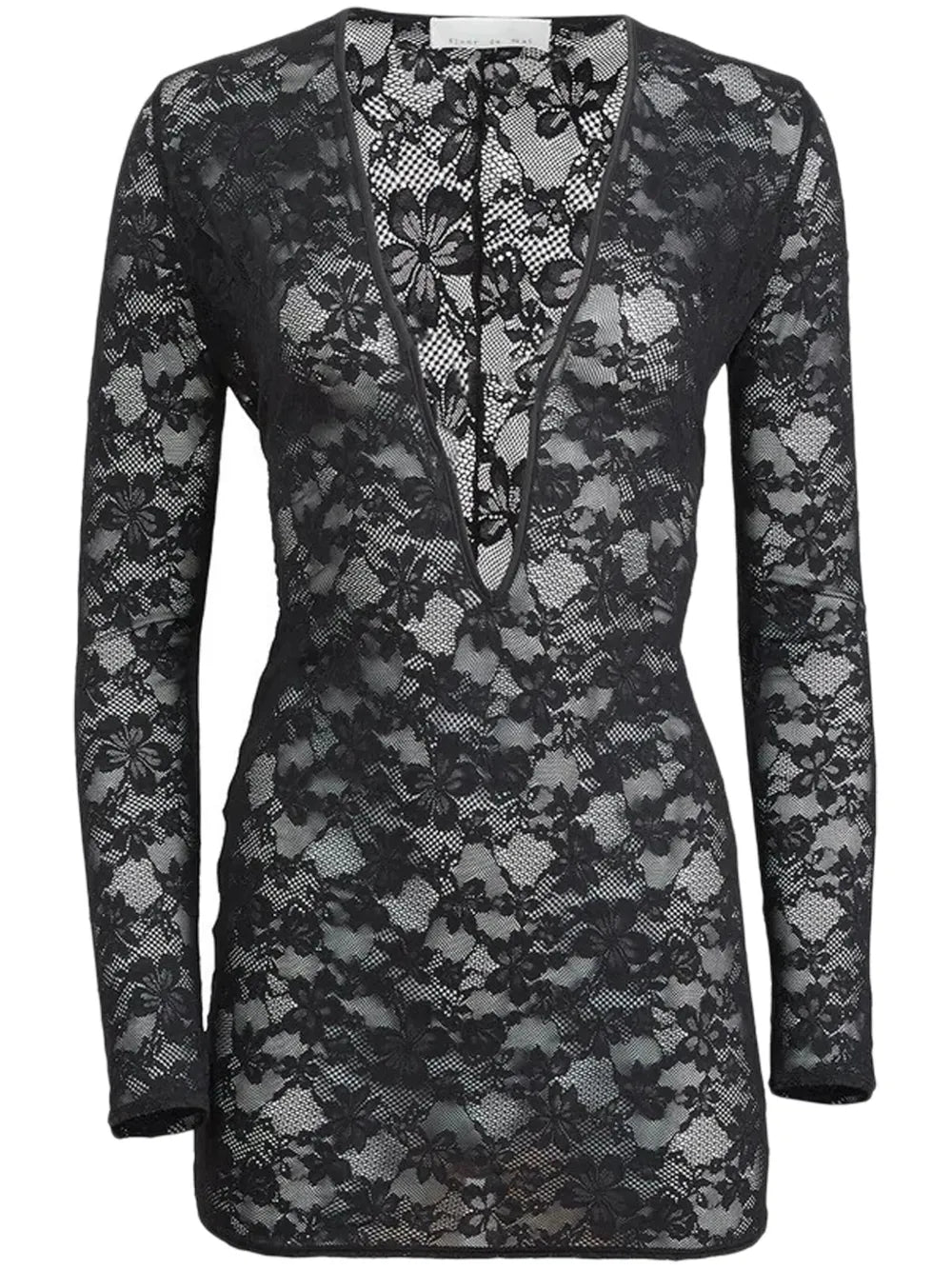 Le Stretch Lace Plunge Mini Dress