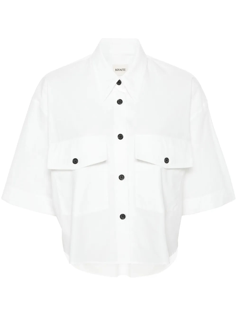 High-Low Hem Cotton Shirt