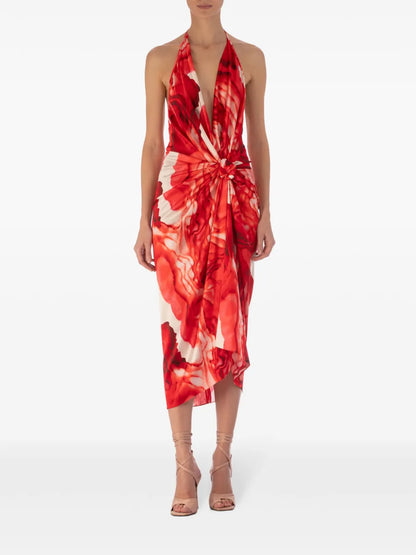 Guadalupe Twisted Midi Dress