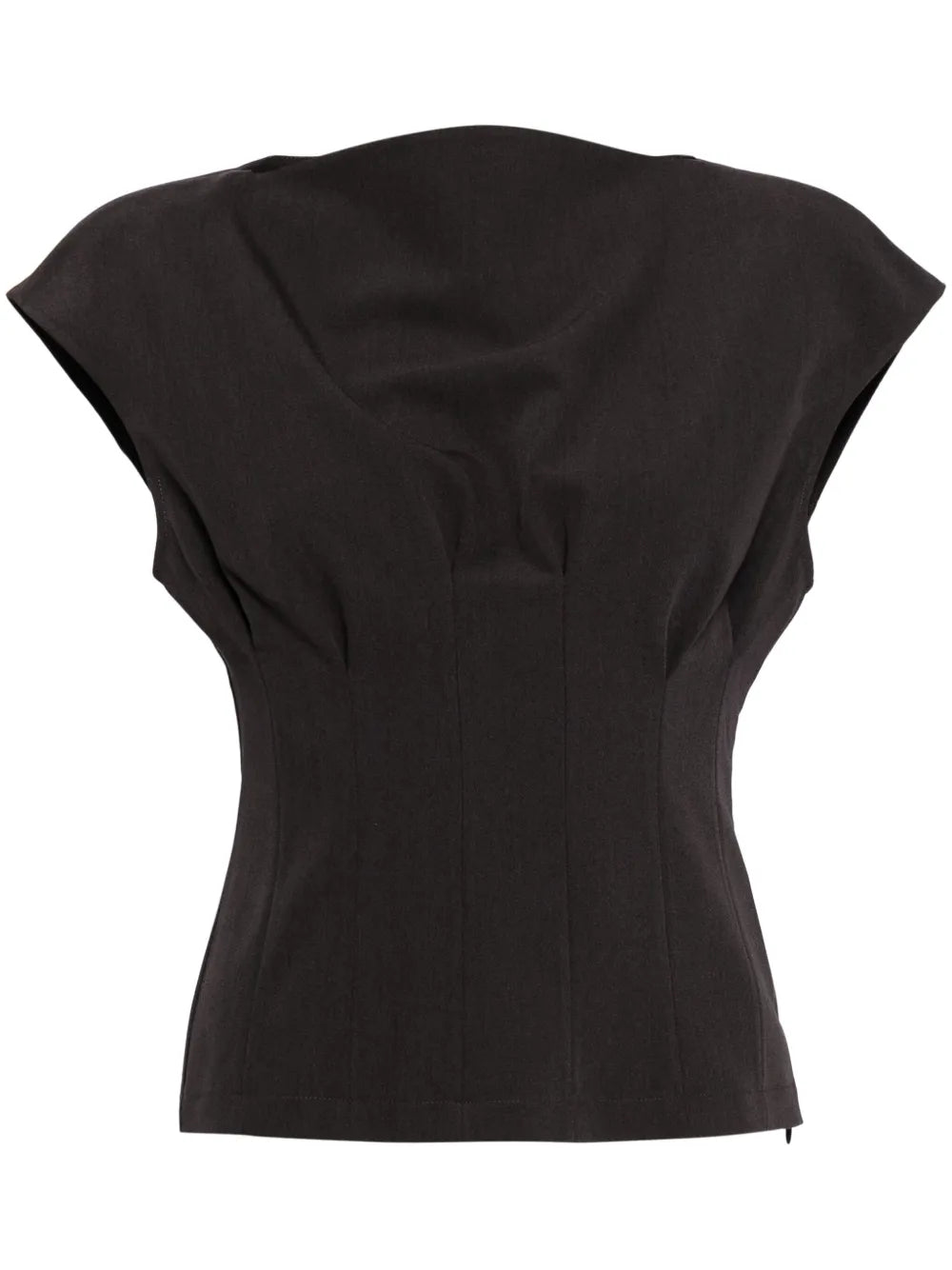 Ruched-Detailing Sleeveless Top