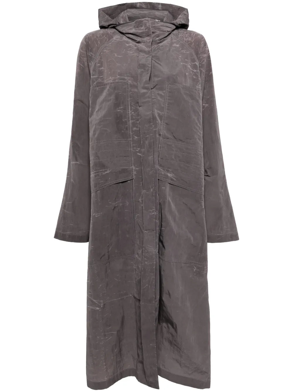 Recycled Nylon Hooded Parka Coat
