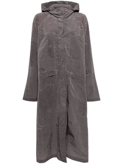 Recycled Nylon Hooded Parka Coat