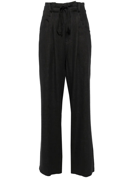 High-Waisted Straight-Leg Trousers