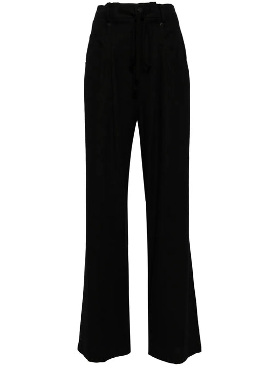 High-Waisted Straight-Leg Trousers