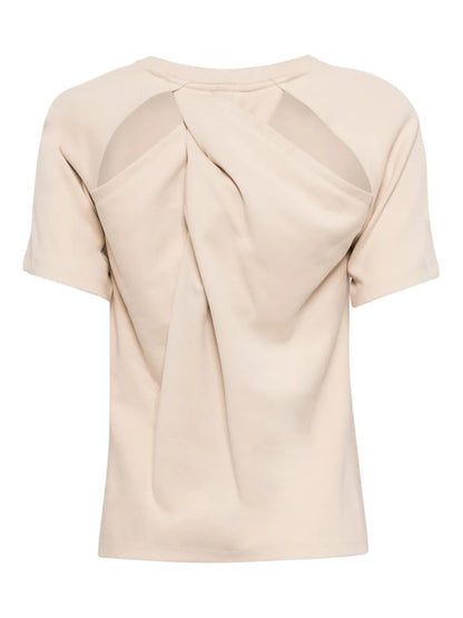 Twist-Detailing Cotton T-Shirt