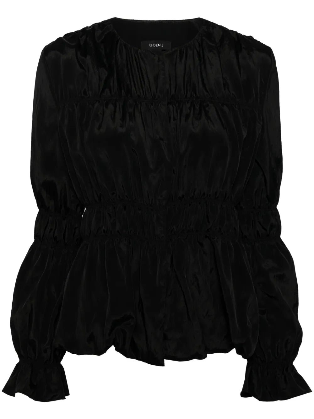 Ruched Single-Breasted Jacket