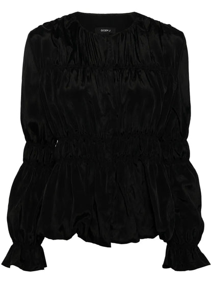 Ruched Single-Breasted Jacket
