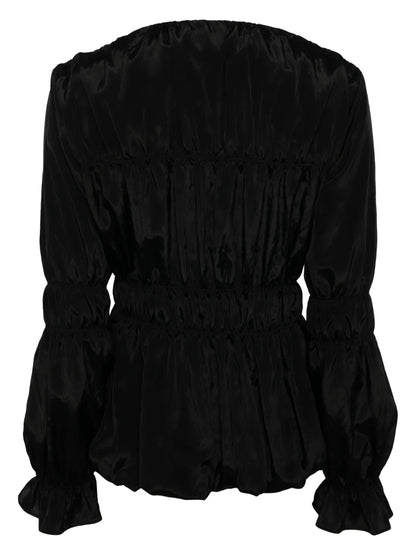 Ruched Single-Breasted Jacket