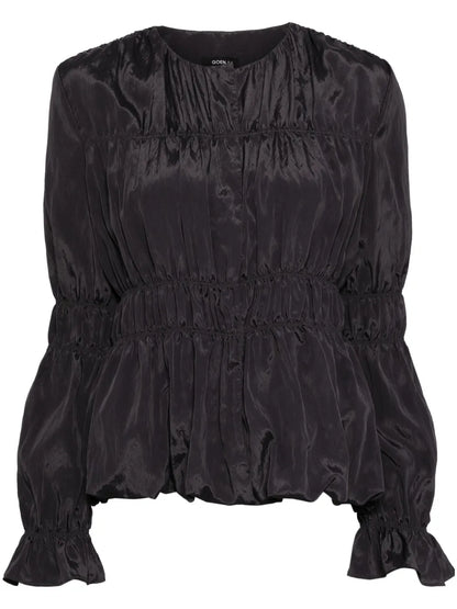 Ruched Single-Breasted Jacket