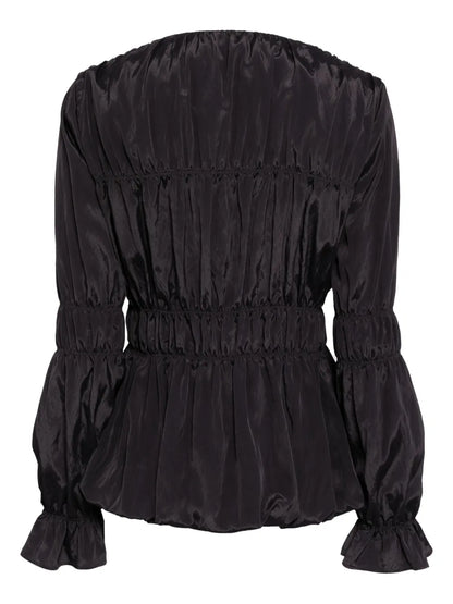 Ruched Single-Breasted Jacket