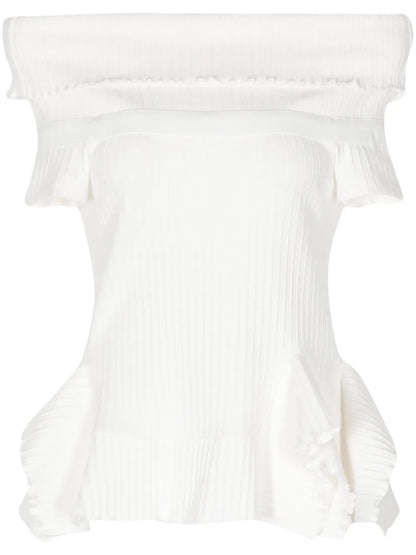 Off-Shoulder Cotton-Blend Top
