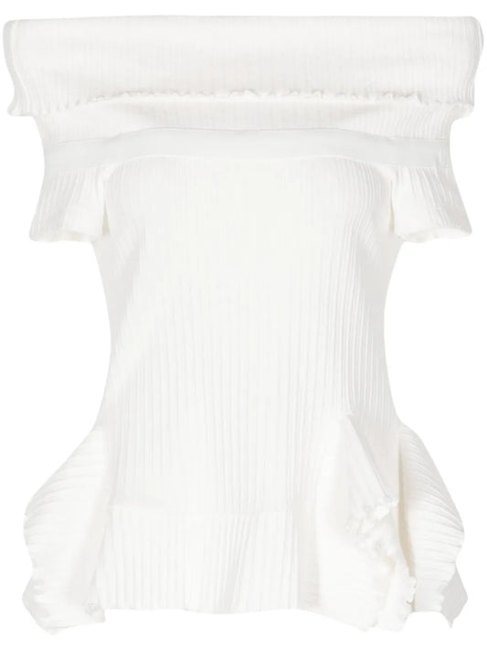 Off-Shoulder Cotton-Blend Top