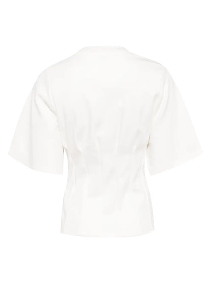Ruched-Detailing Cotton T-Shirt