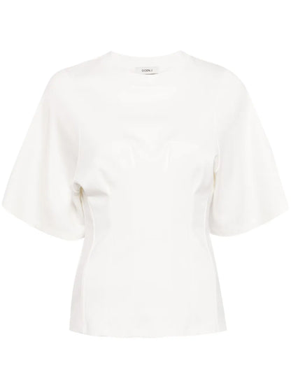 Ruched-Detailing Cotton T-Shirt