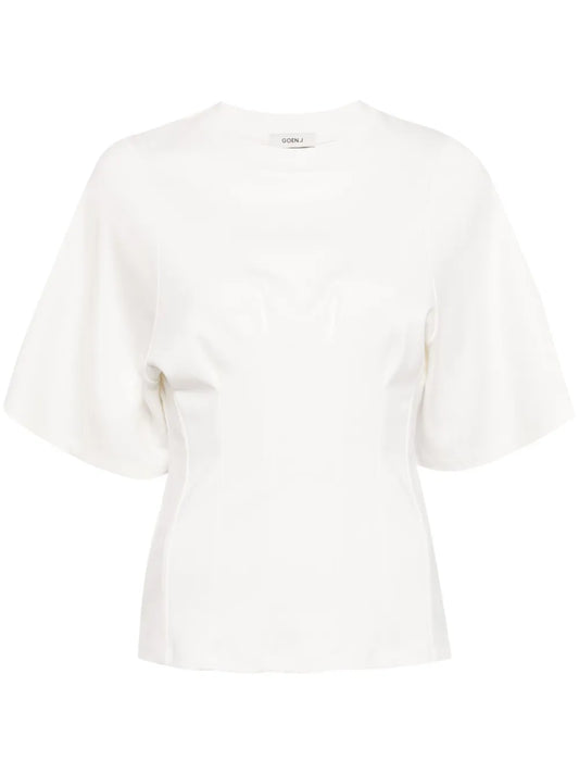 Ruched-Detailing Cotton T-Shirt