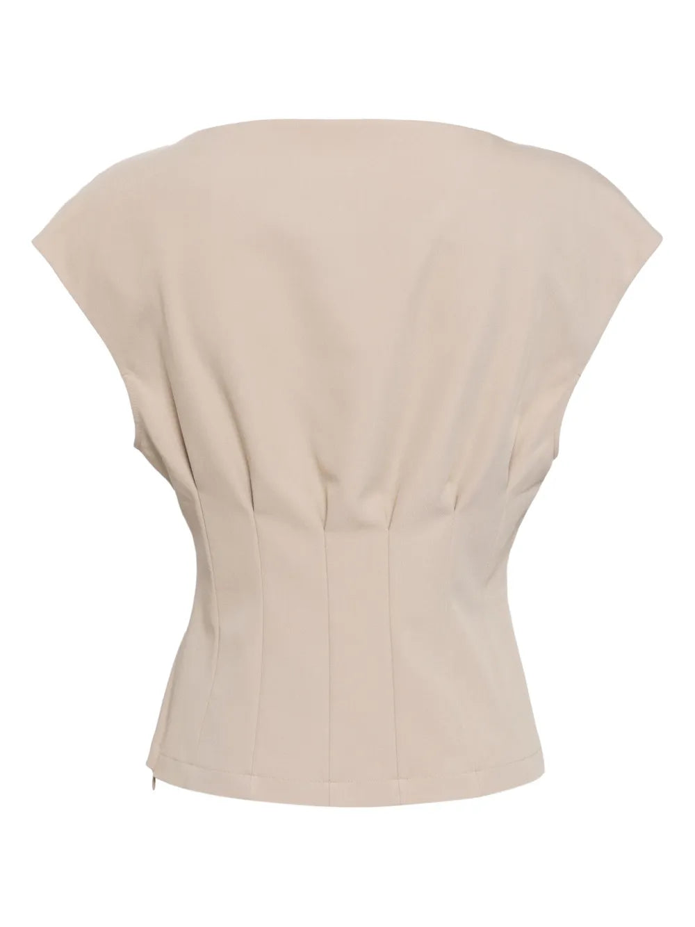 Ruched-Detailing Sleeveless Top