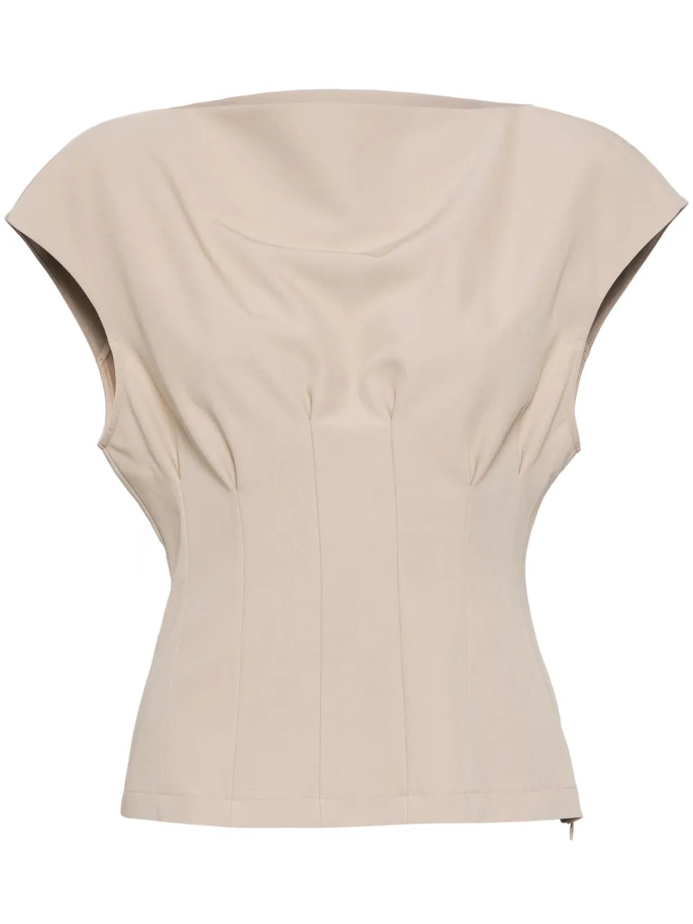 Ruched-Detailing Sleeveless Top