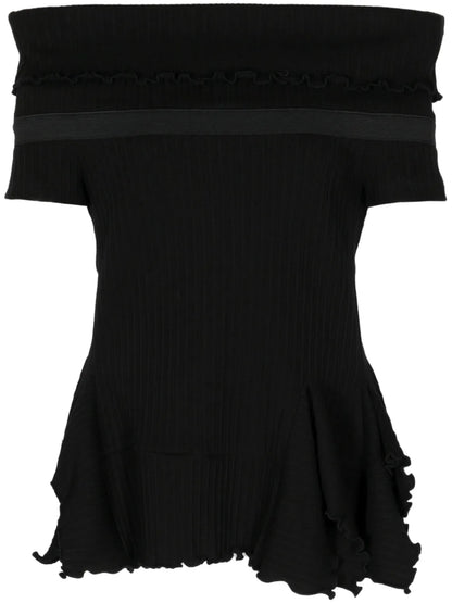 Off-Shoulder Cotton-Blend Top