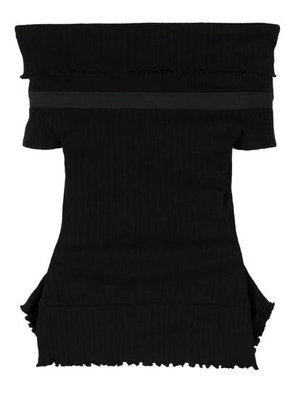 Off-Shoulder Cotton-Blend Top