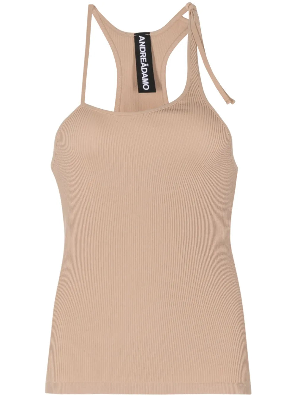 Asymmetric Ribbed Jersey Tank Top