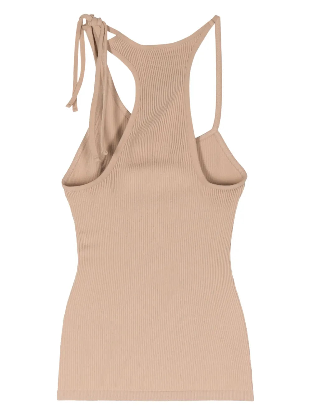 Asymmetric Ribbed Jersey Tank Top