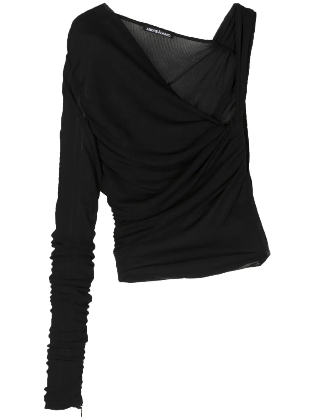 Asymmetric Ribbed Jersey Top