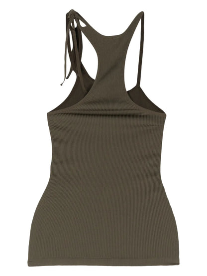 Asymmetric Ribbed Tank Top
