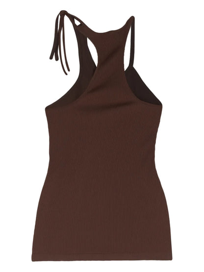 Asymmetric Ribbed Tank Top