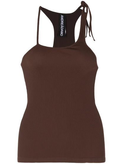 Asymmetric Ribbed Tank Top