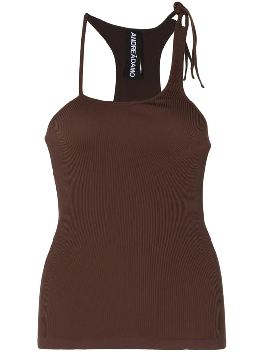 Asymmetric Ribbed Tank Top