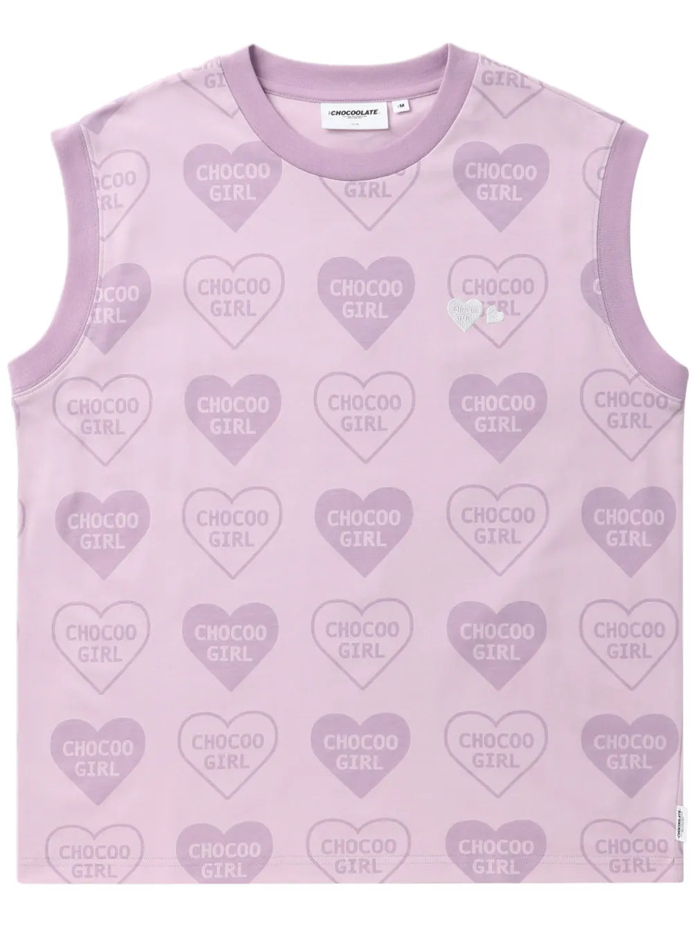 Heart-Print Cotton Tank Top