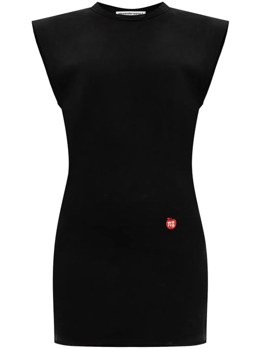 Cap-Sleeves Ribbed-Knit Minidress