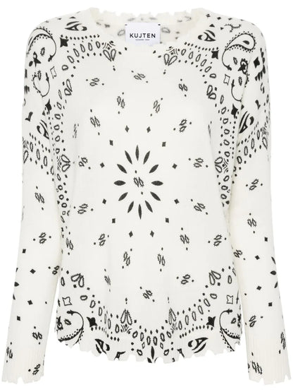 Mela Bandana-Print Jumper