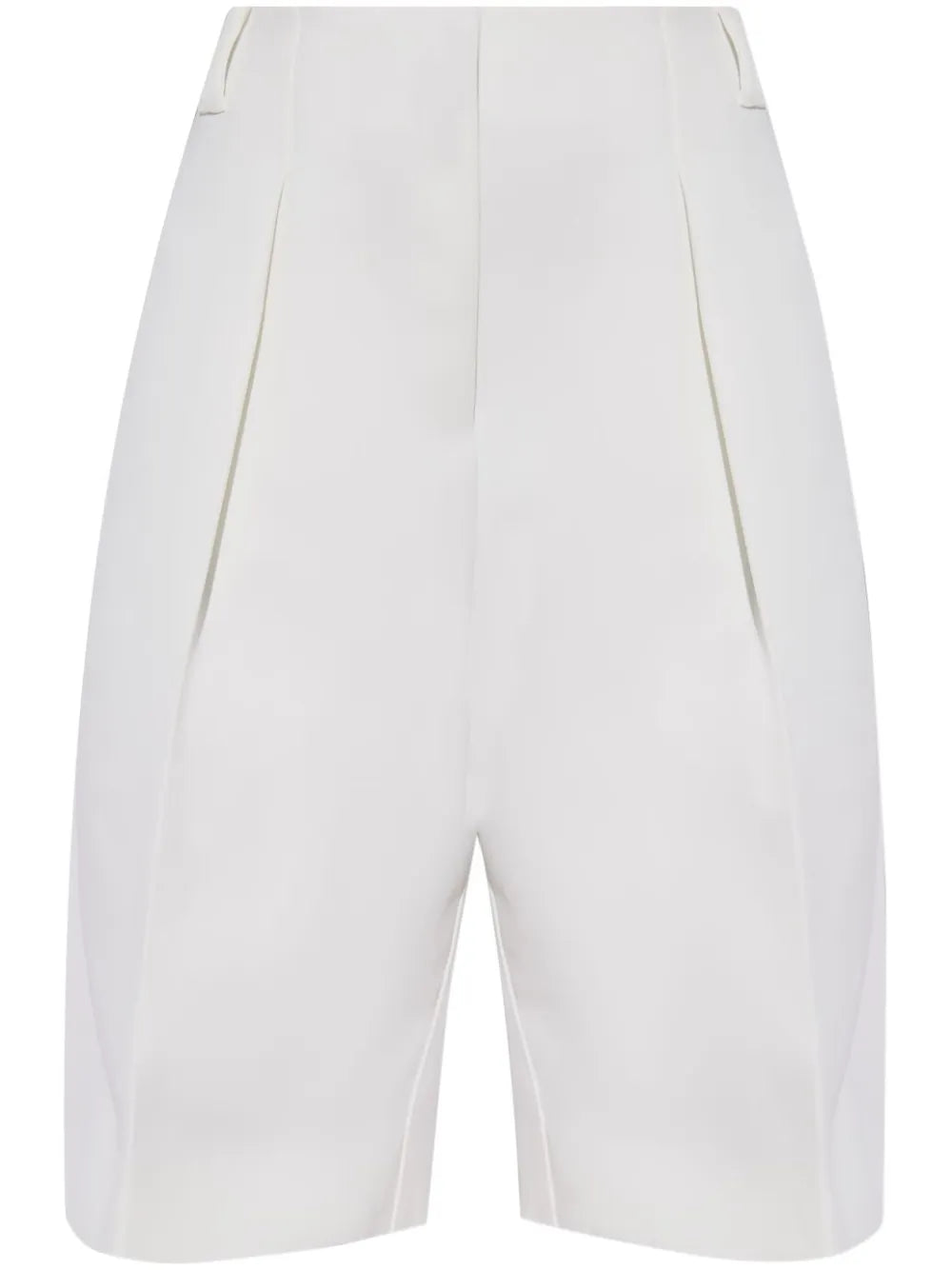 High-Rise Pleated Tailored Shorts