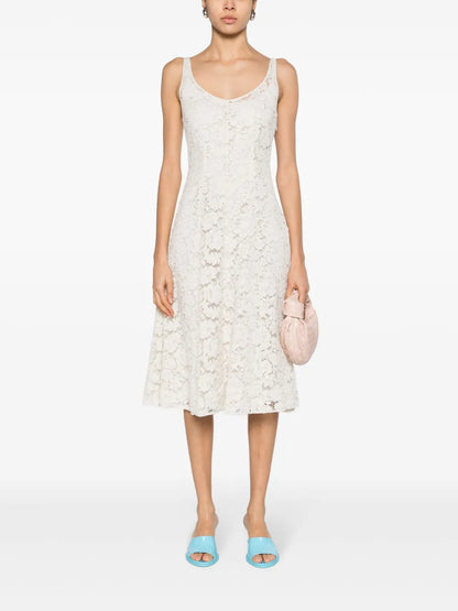 Floral-Lace A-Line Dress