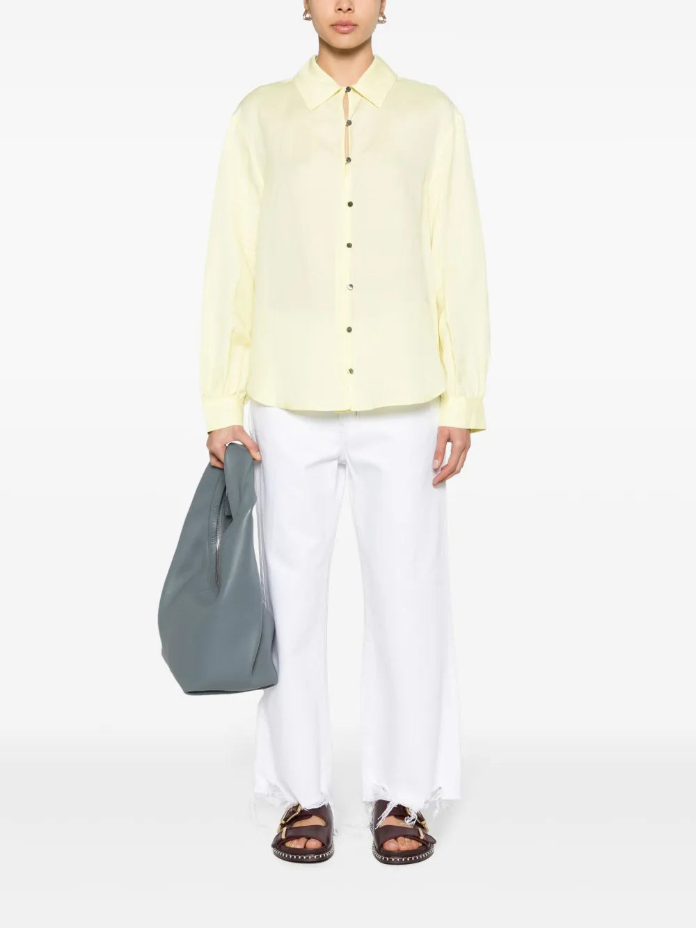 Classic-Collar Buttoned Shirt