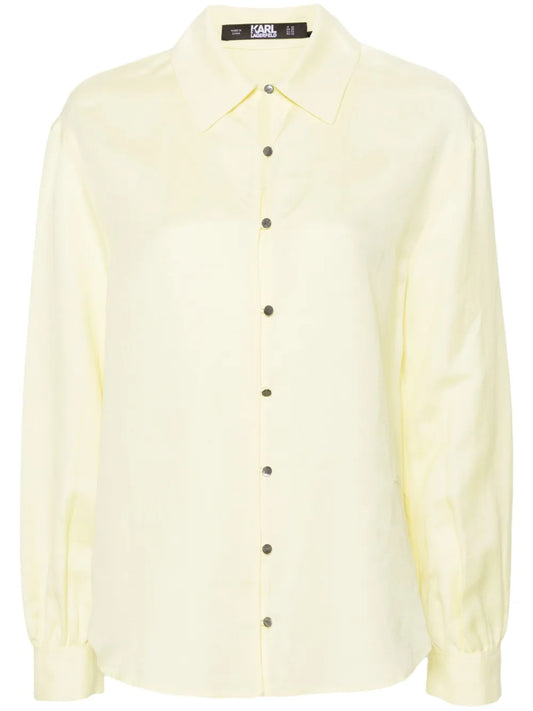 Classic-Collar Buttoned Shirt