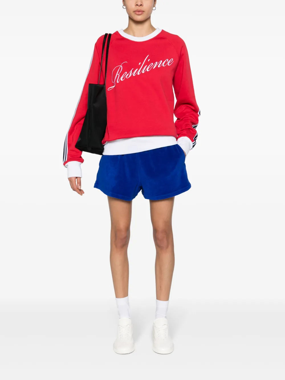 Pony-Embroidered Towelling Mini Shorts