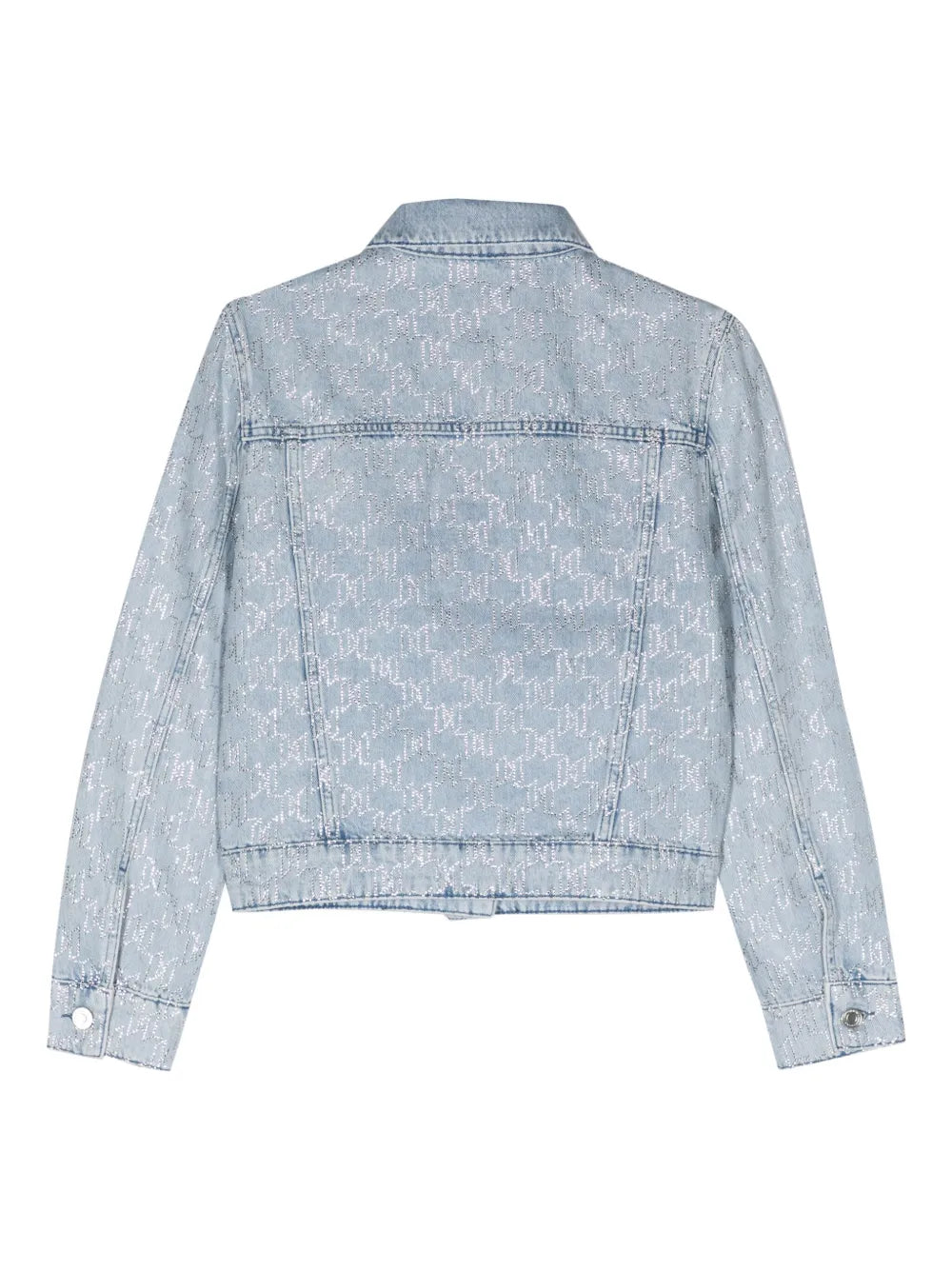 Rhinestones-Monogram Denim Jacket