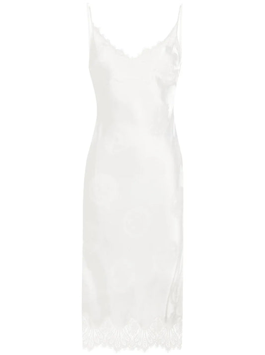 Cymatics Floral-Jacquard Slip Dress