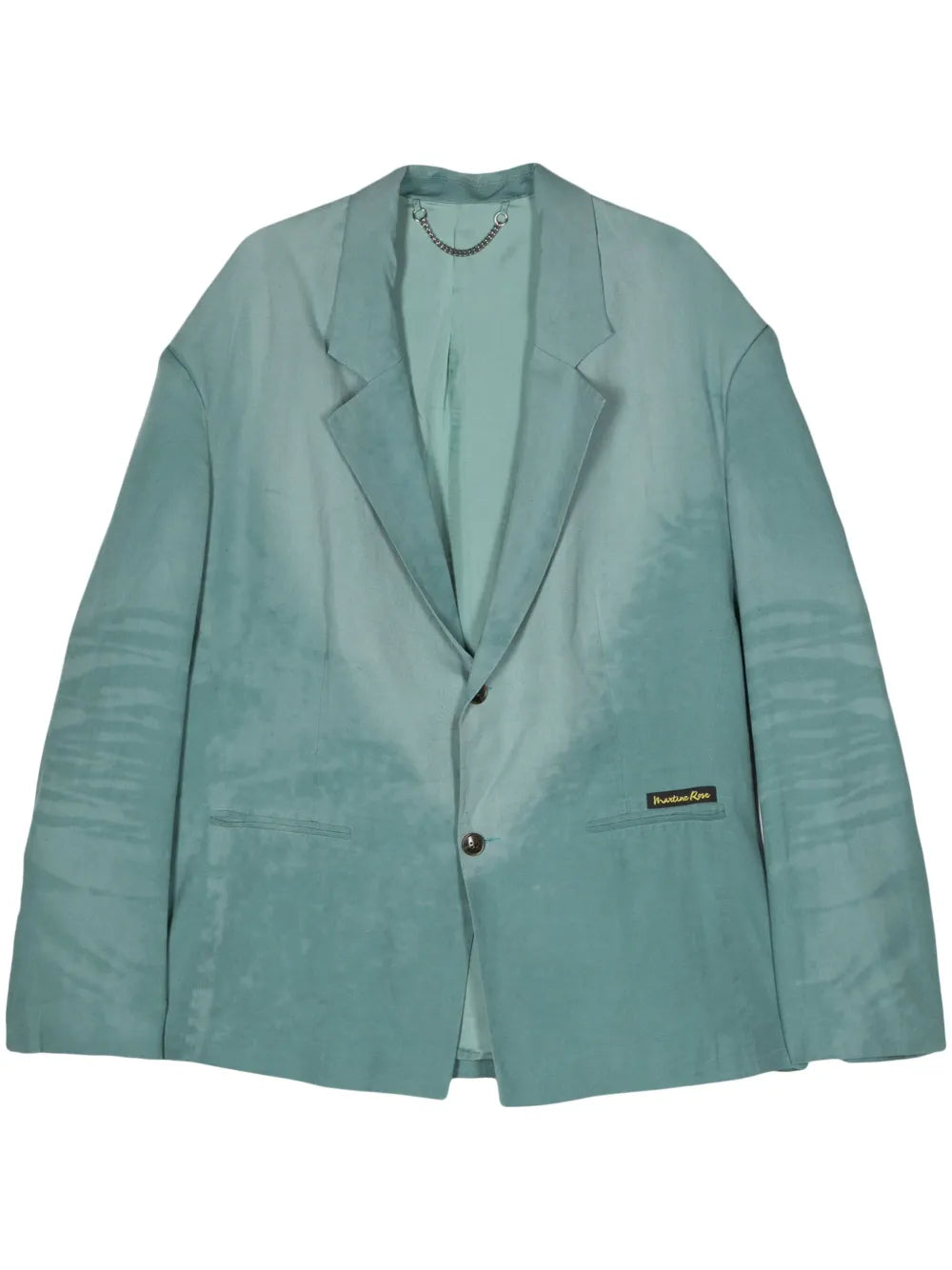 Bleached-Effect Poplin Blazer